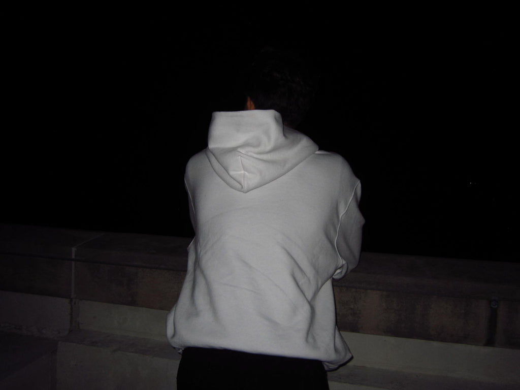 PRINTD Signature Oversized Hoodie - White