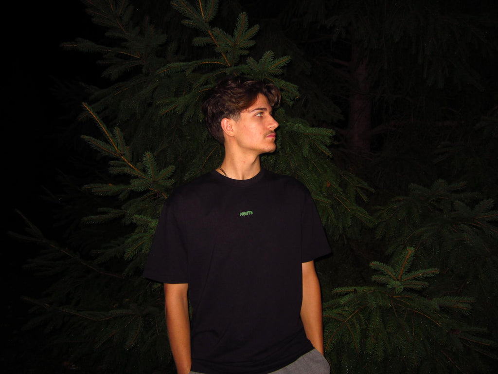 PRINTD Faith Before Fortune Tee - Black/Green